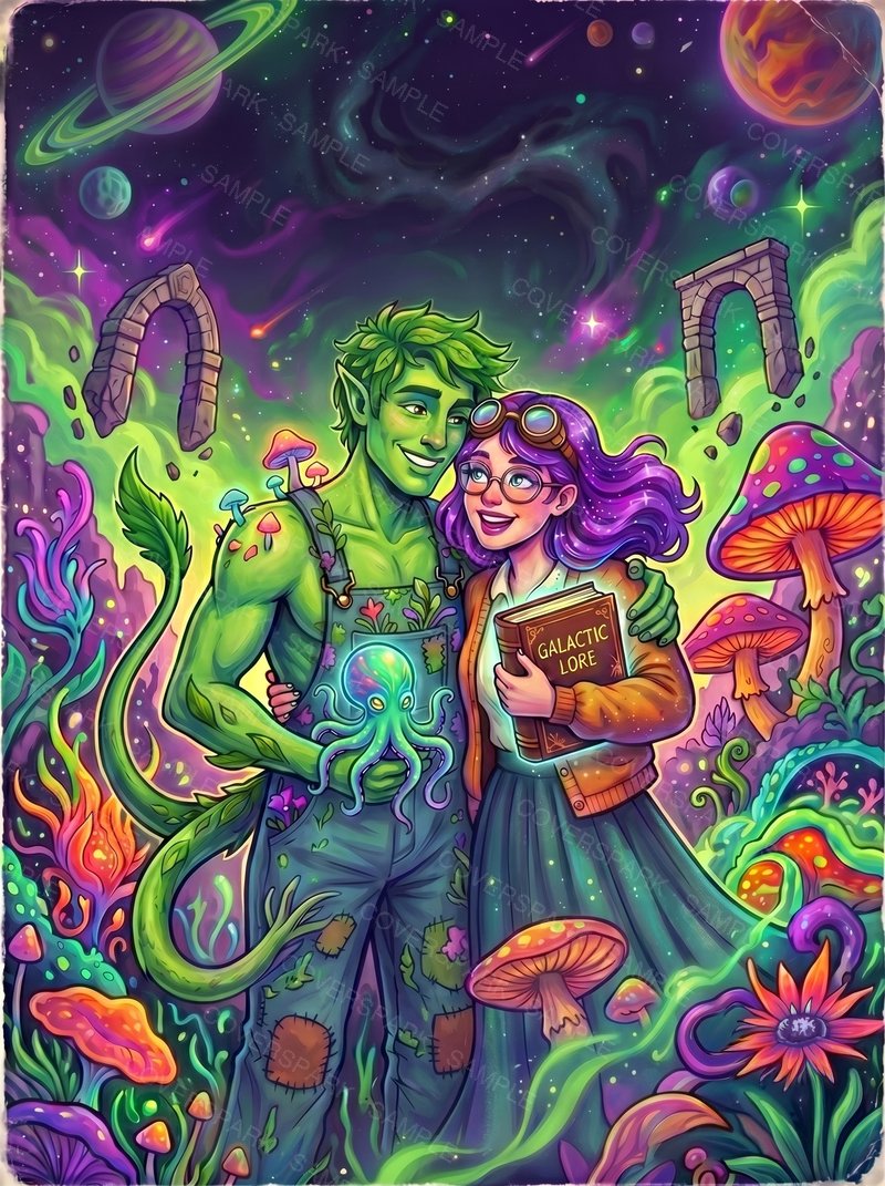 Romantasy cover — artwork only